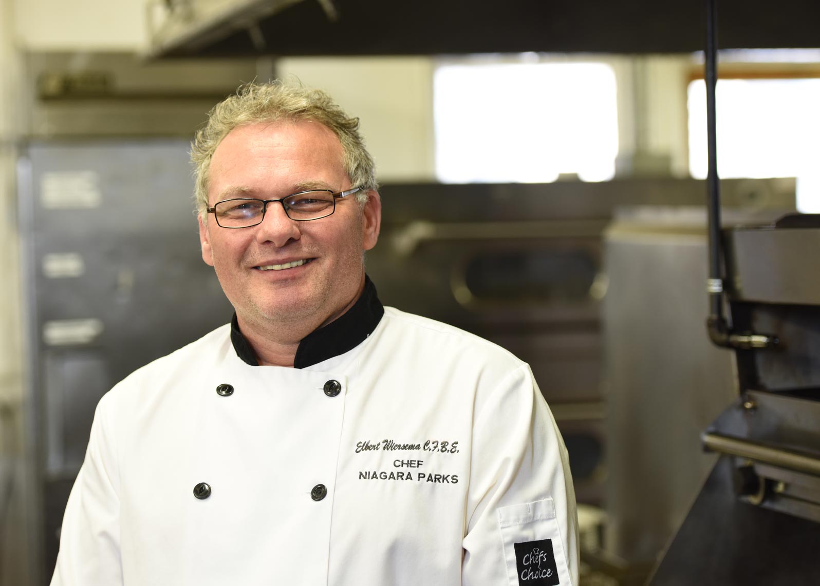 Chef Elbert Wiersema standing in the kitchen