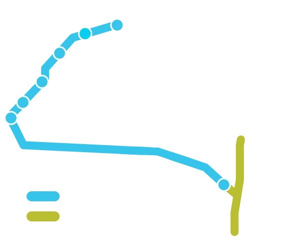 Map of seasonal service from Toronto to Niagara